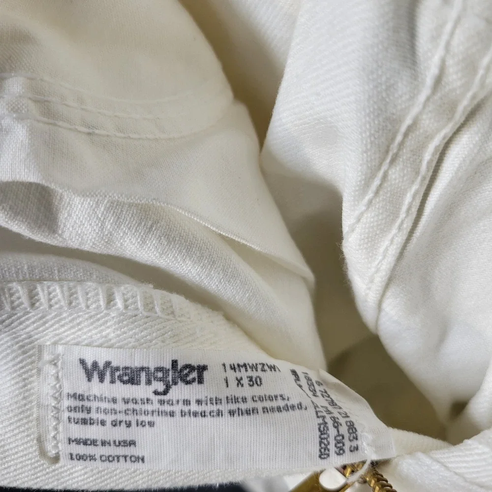 Wrangler Cowboy‎ Cut Slim Fit White Jeans 14MWZWI Girl's Size 1 x 30 NWT USA